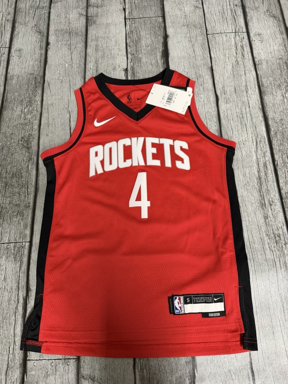 NWT Youth Boys Nike Jalen Green Houston Rockets Icon Edition Jersey Small 8 Red
